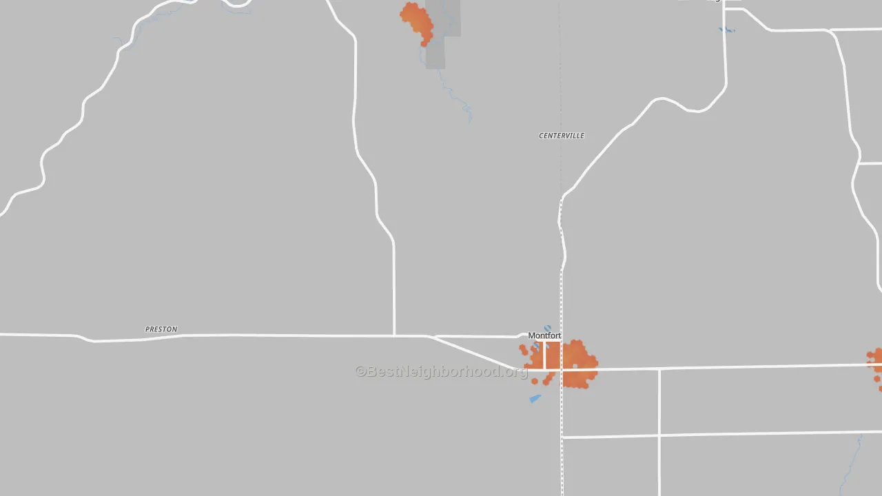Bike Grade map of Montfort, WI
