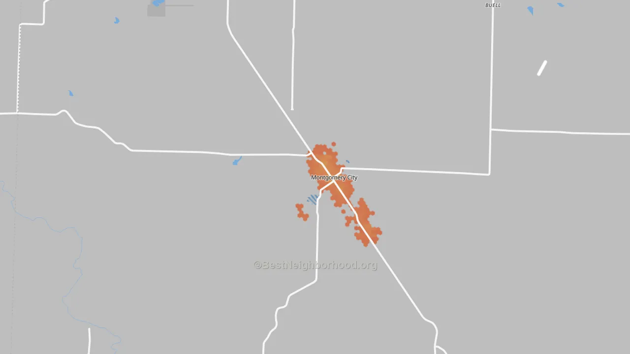 Bike Grade map of Montgomery City, MO