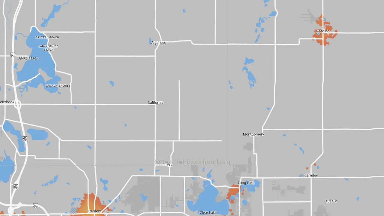 Bike Grade map of Montgomery, MI