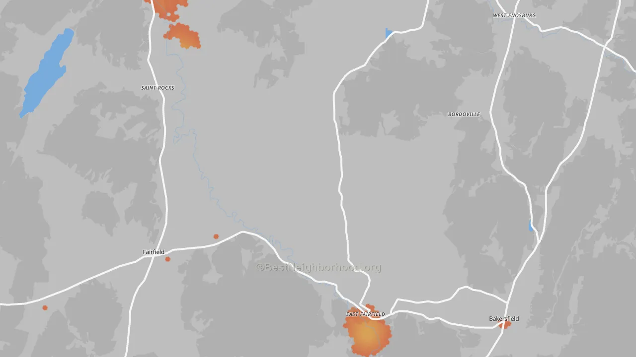 Bike Grade map of Montgomery, VT