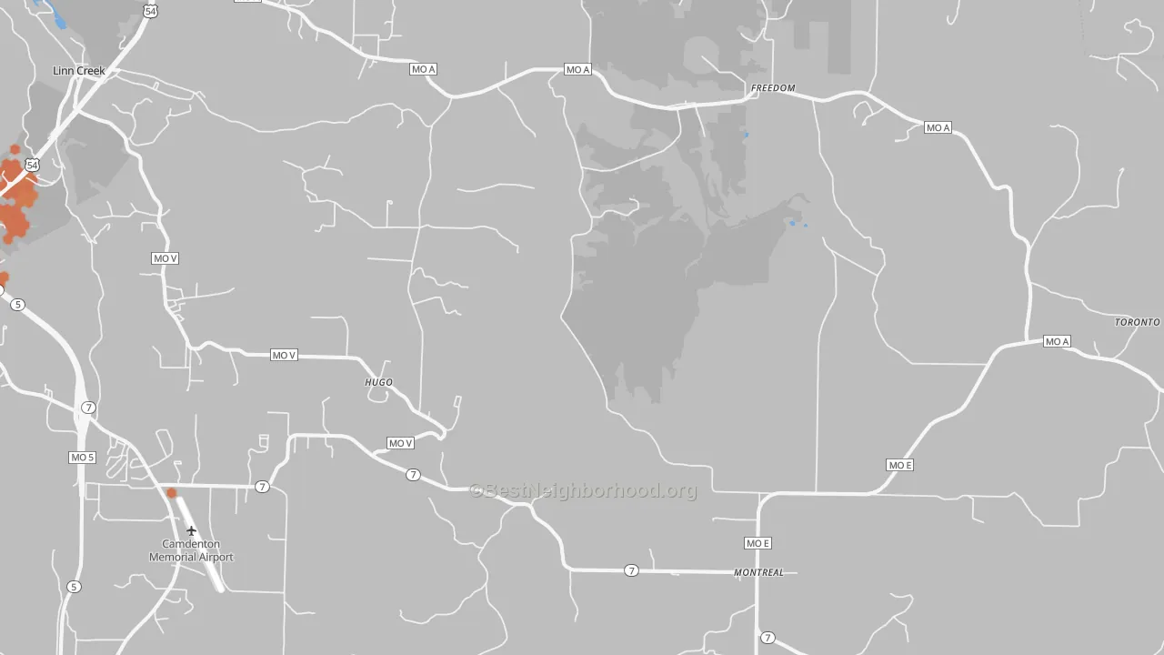 Bike Grade map of Montreal, MO