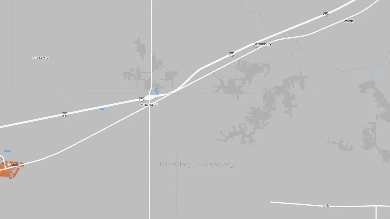 Bike Grade map of Montrose, IL