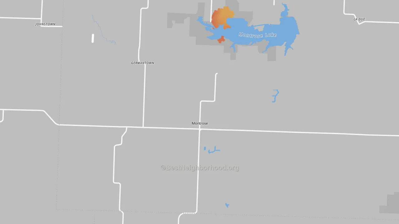 Bike Grade map of Montrose, MO