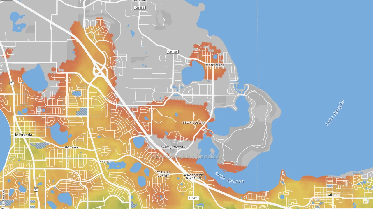 Bike Grade map of Montverde, FL