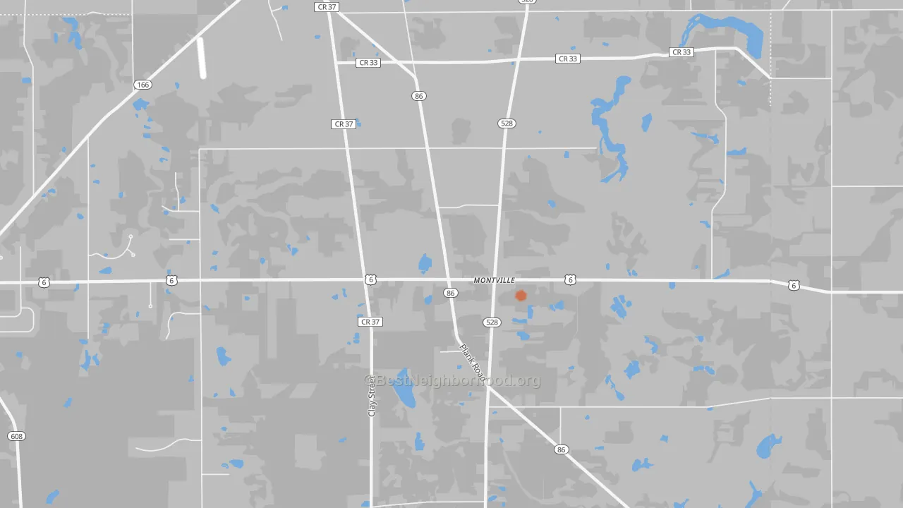 Bike Grade map of Montville, OH