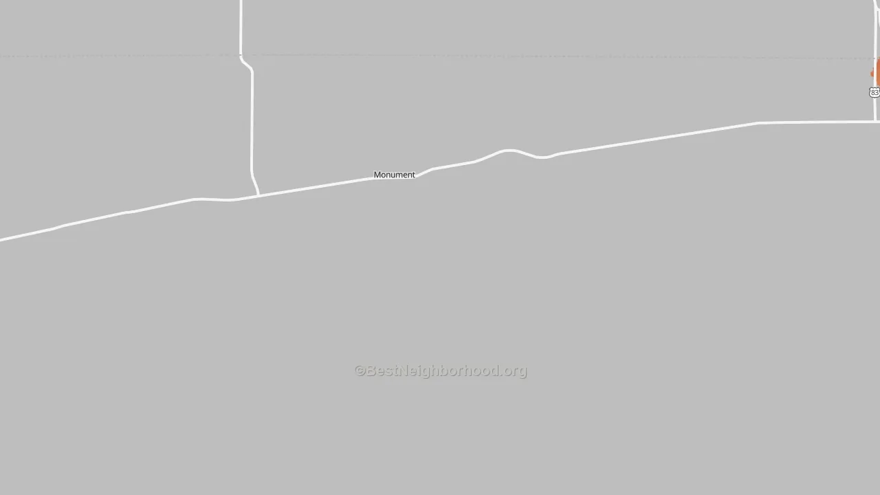 Bike Grade map of Monument, KS