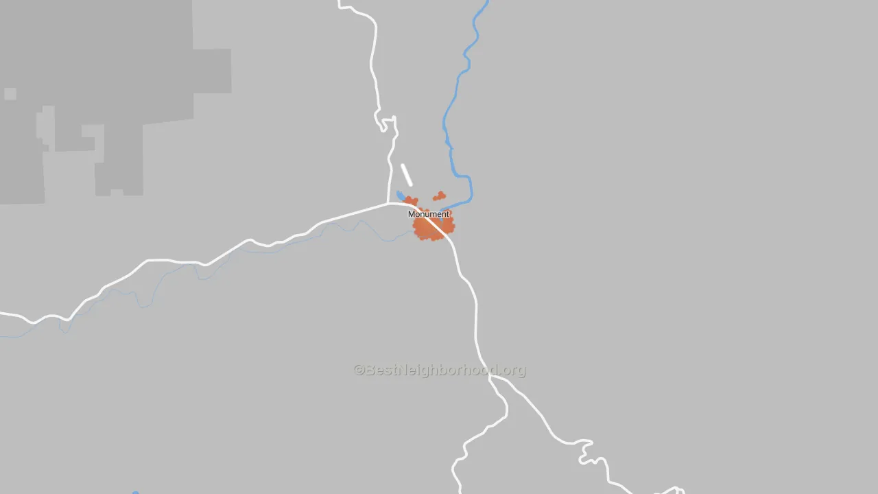Bike Grade map of Monument, OR
