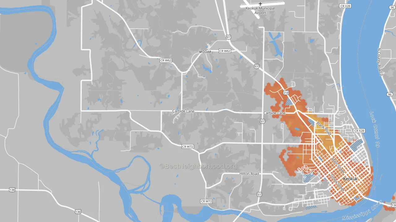 Bike Grade map of Mooar, IA