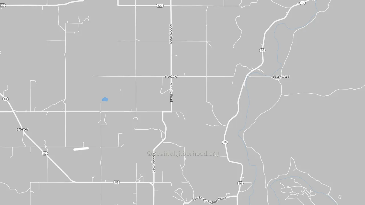 Bike Grade map of Moodys, OK