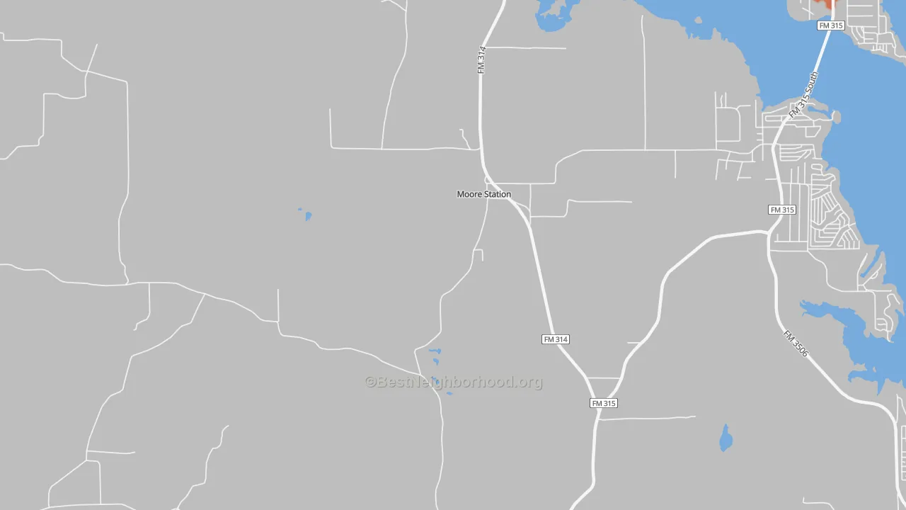Bike Grade map of Moore Station, TX