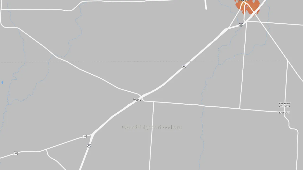 Bike Grade map of Moore, TX
