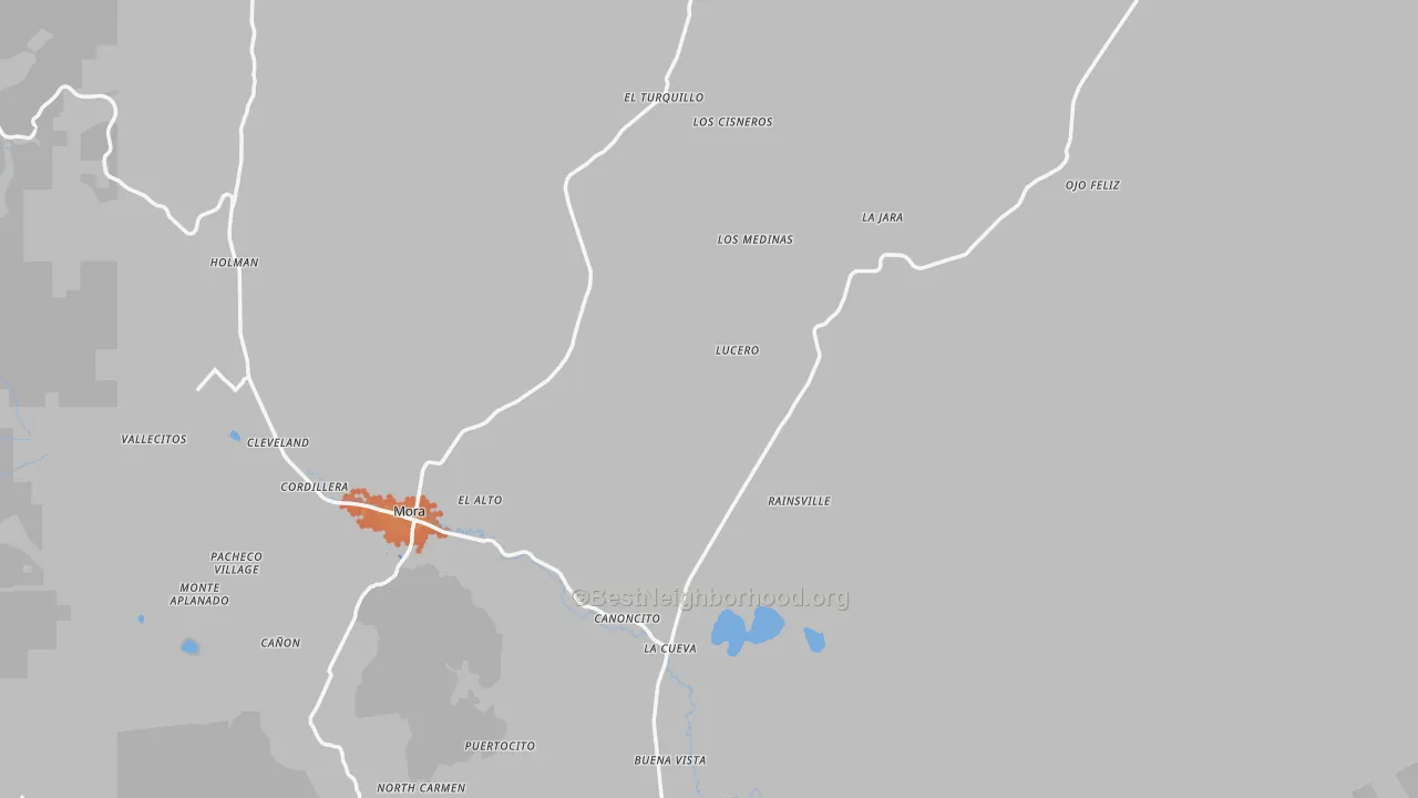 Bike Grade map of Mora County, NM