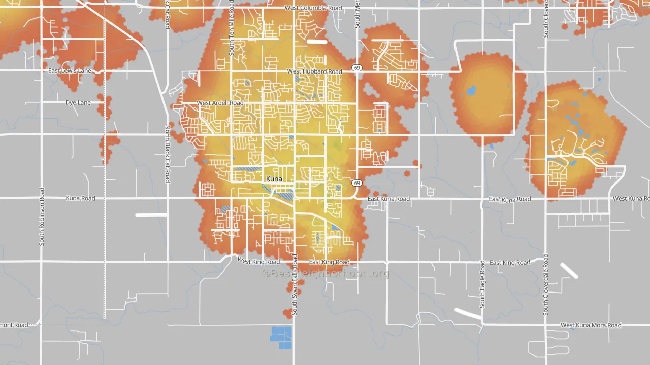 Bike Grade map of Mora, ID