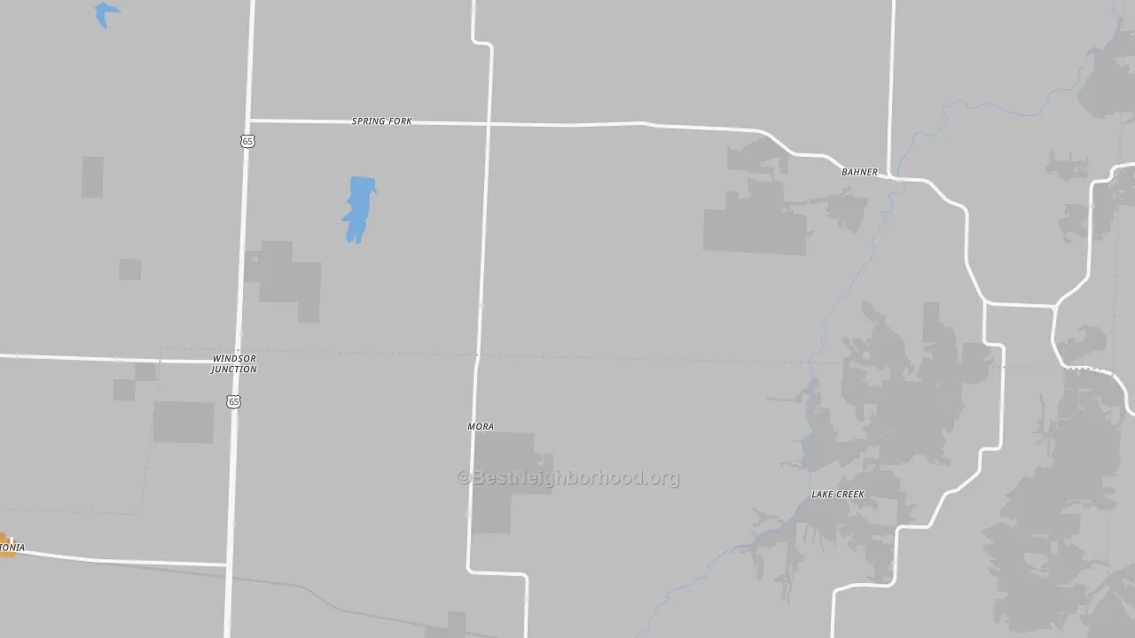 Bike Grade map of Mora, MO