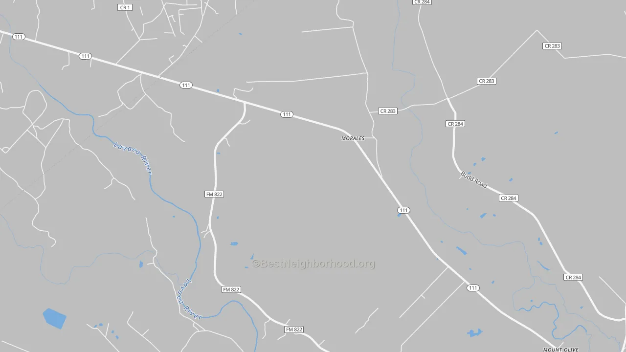 Bike Grade map of Morales, TX