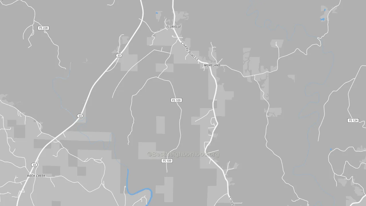 Bike Grade map of Moreland, AL