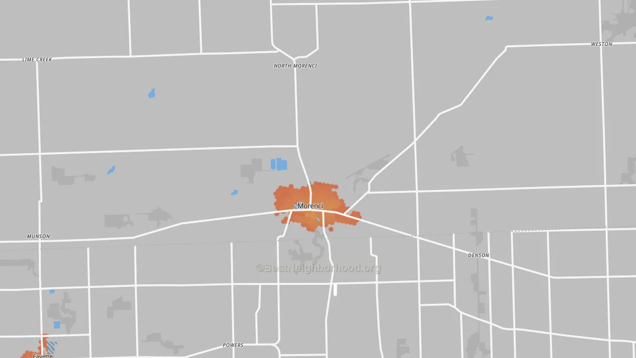 Bike Grade map of Morenci, MI