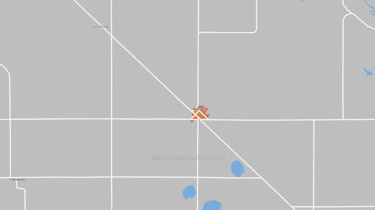 Bike Grade map of Morgan, MN