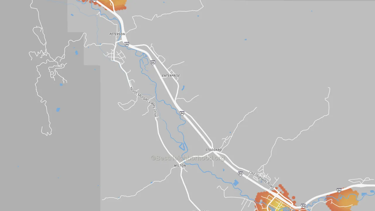 Bike Grade map of Morgan, UT
