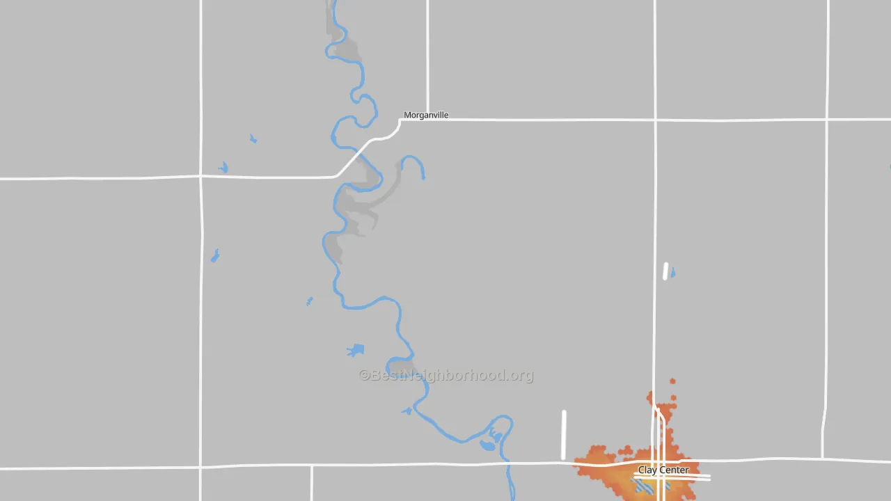 Bike Grade map of Morganville, KS