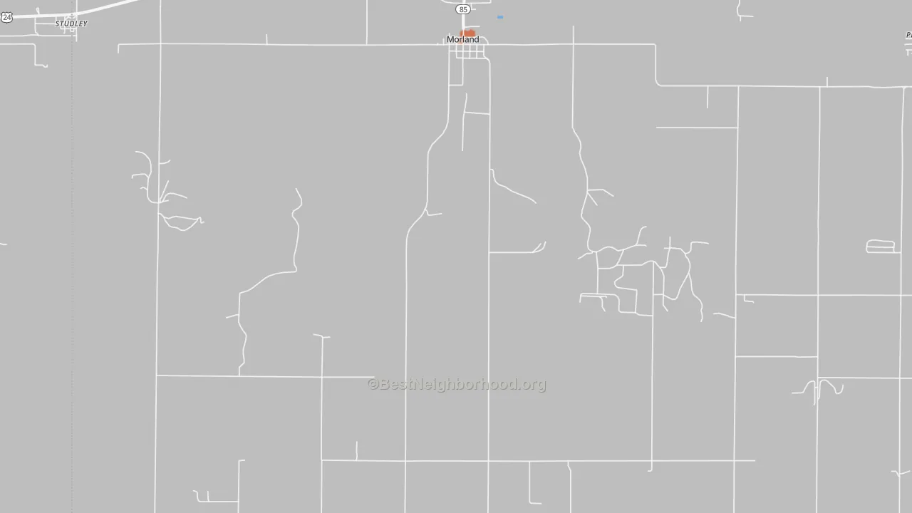 Bike Grade map of Morland, KS