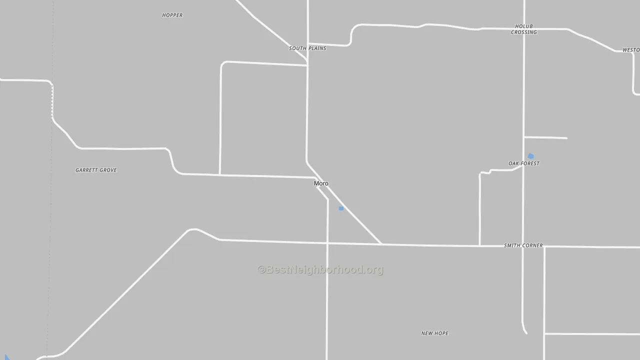 Bike Grade map of Moro, AR
