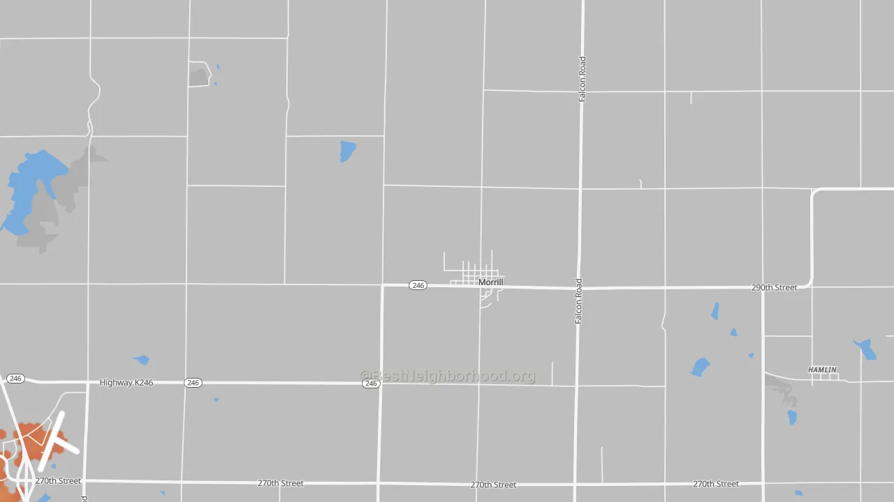 Bike Grade map of Morrill, KS