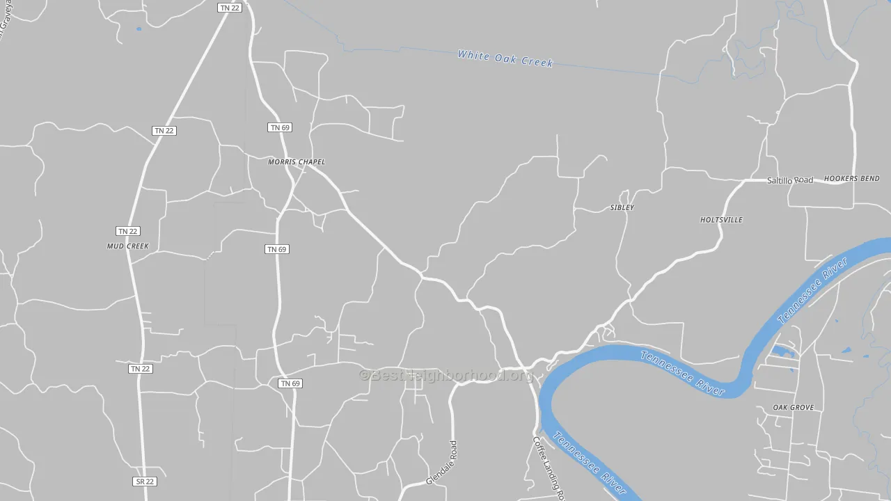 Bike Grade map of Morris Chapel, TN