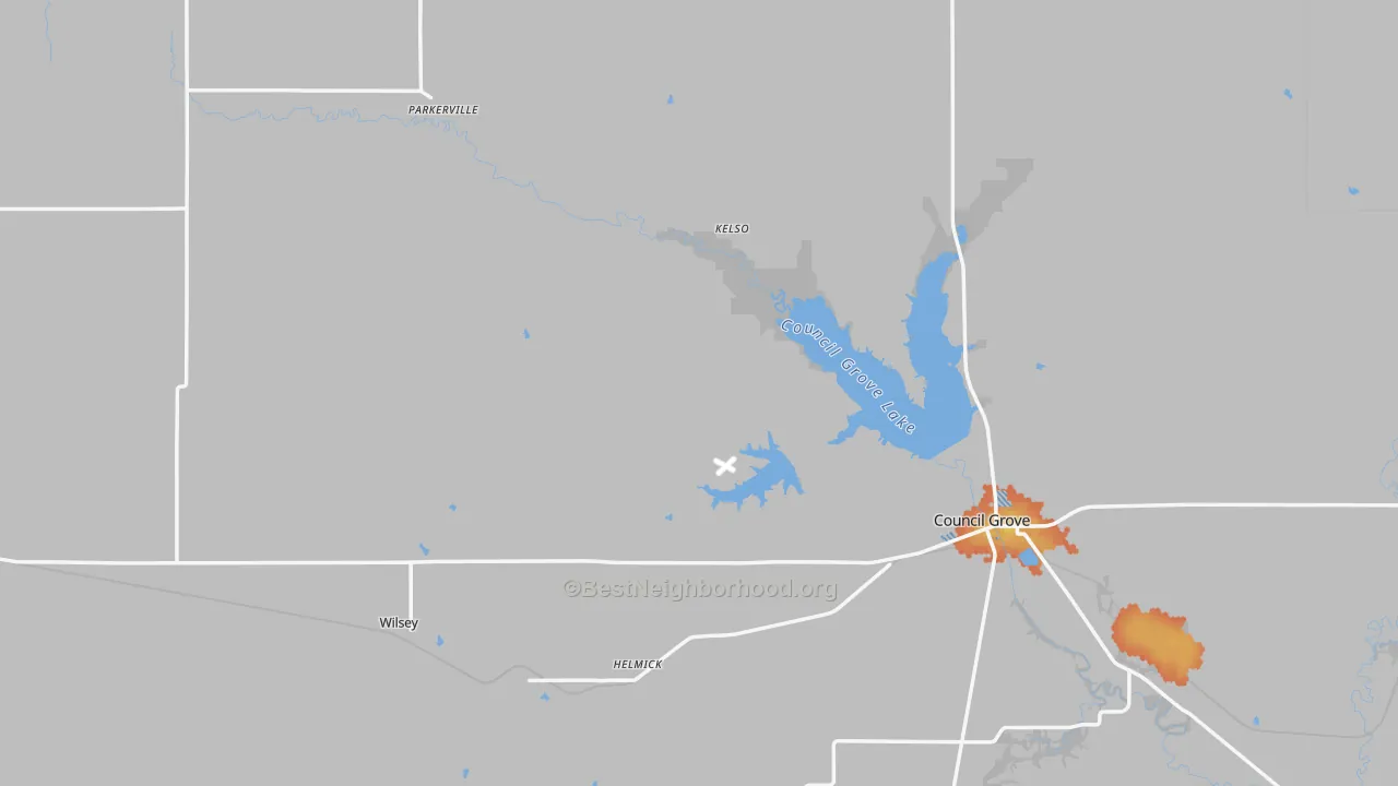Bike Grade map of Morris County, KS
