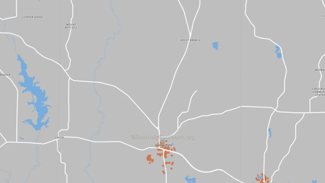 Bike Grade map of Morris County, TX