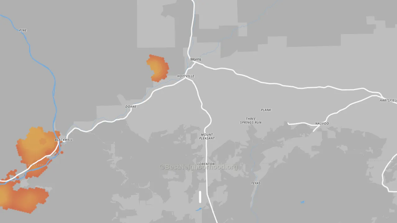 Bike Grade map of Morris, PA