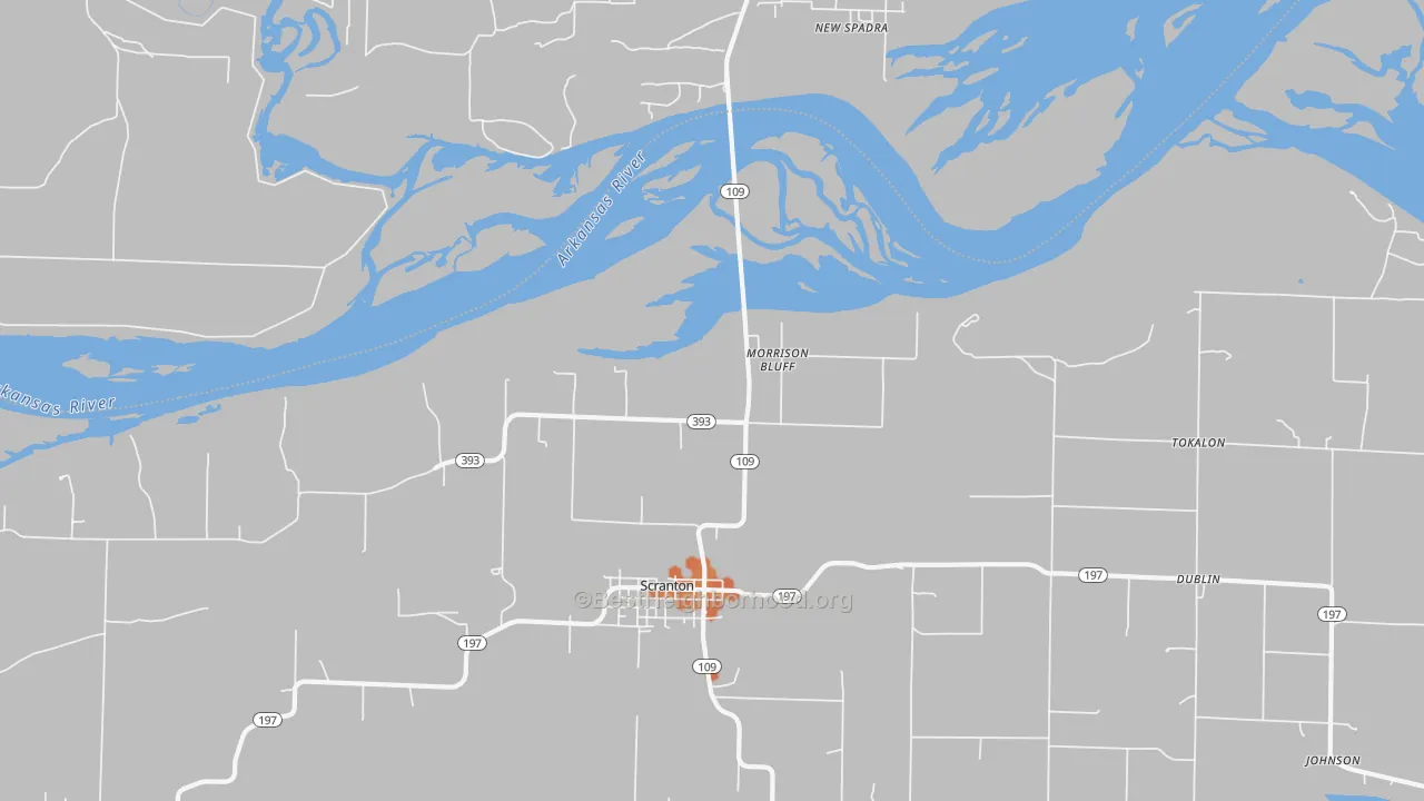 Bike Grade map of Morrison Bluff, AR