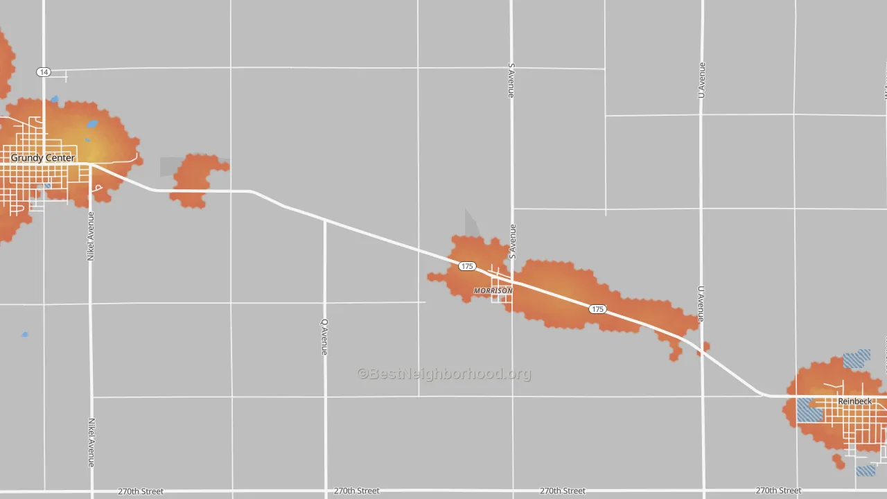 Bike Grade map of Morrison, IA