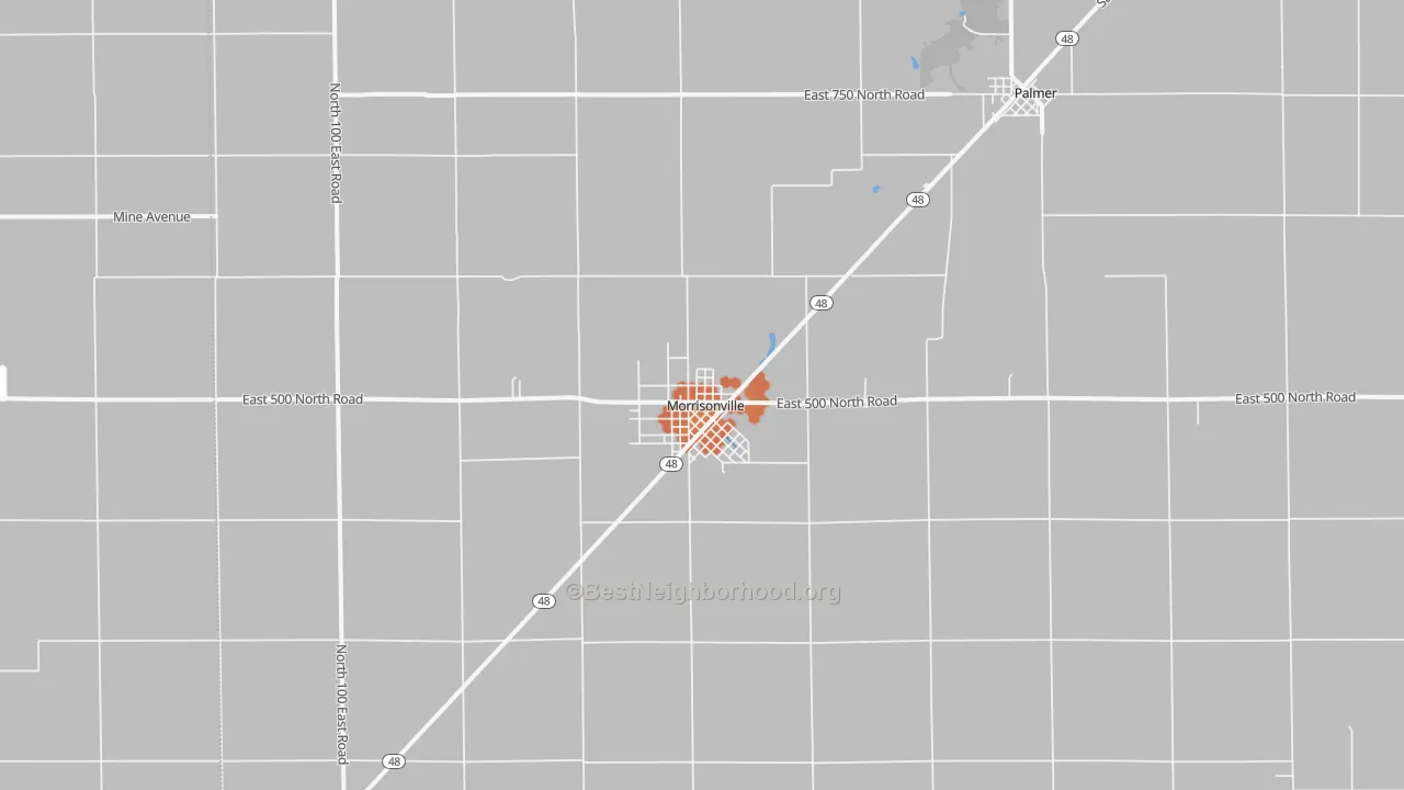 Bike Grade map of Morrisonville, IL