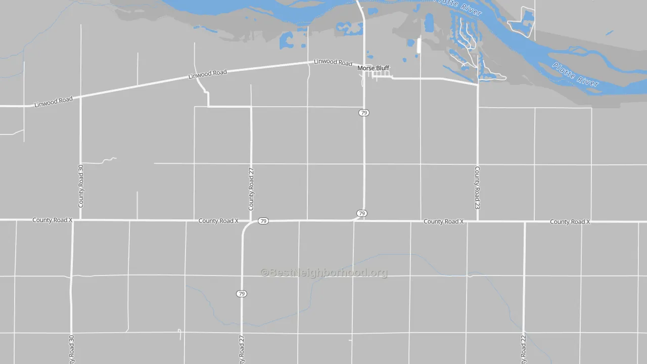 Bike Grade map of Morse Bluff, NE