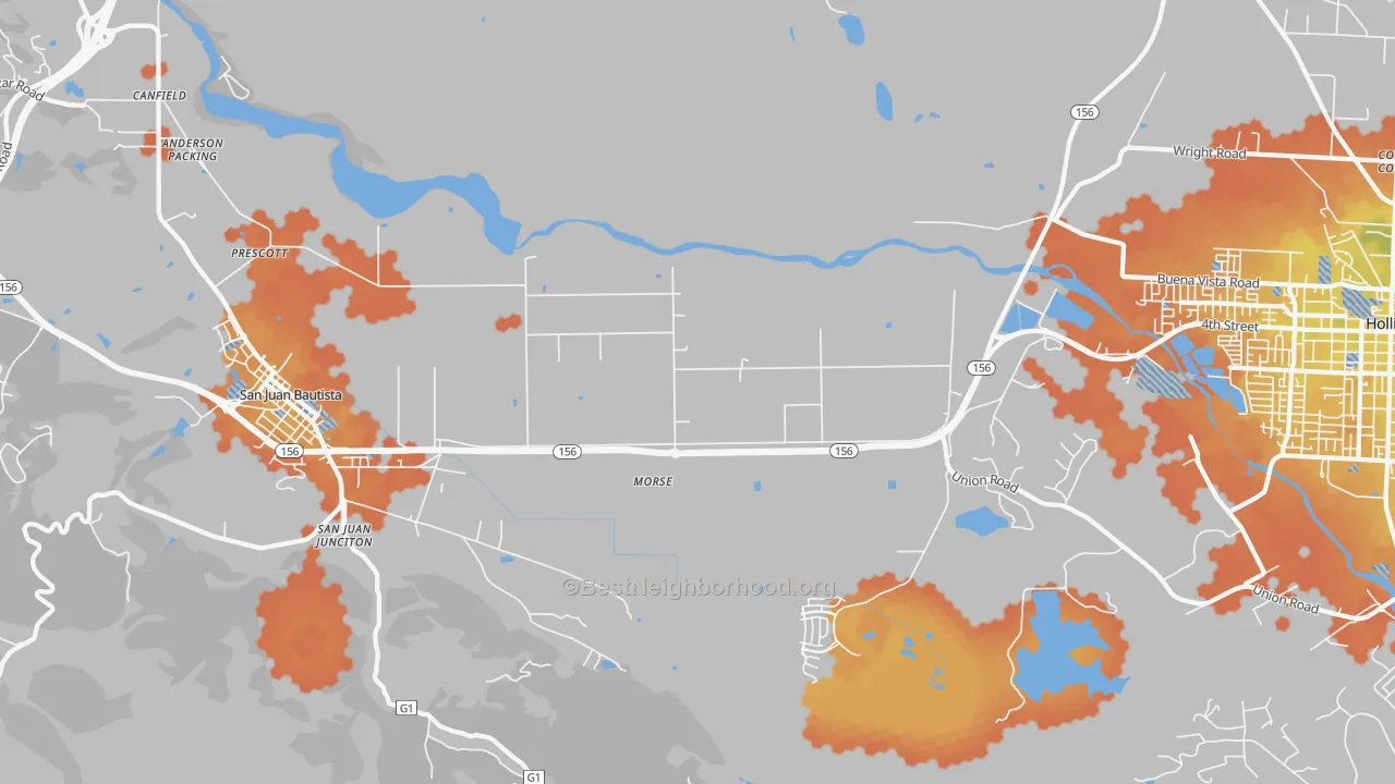 Bike Grade map of Morse, CA
