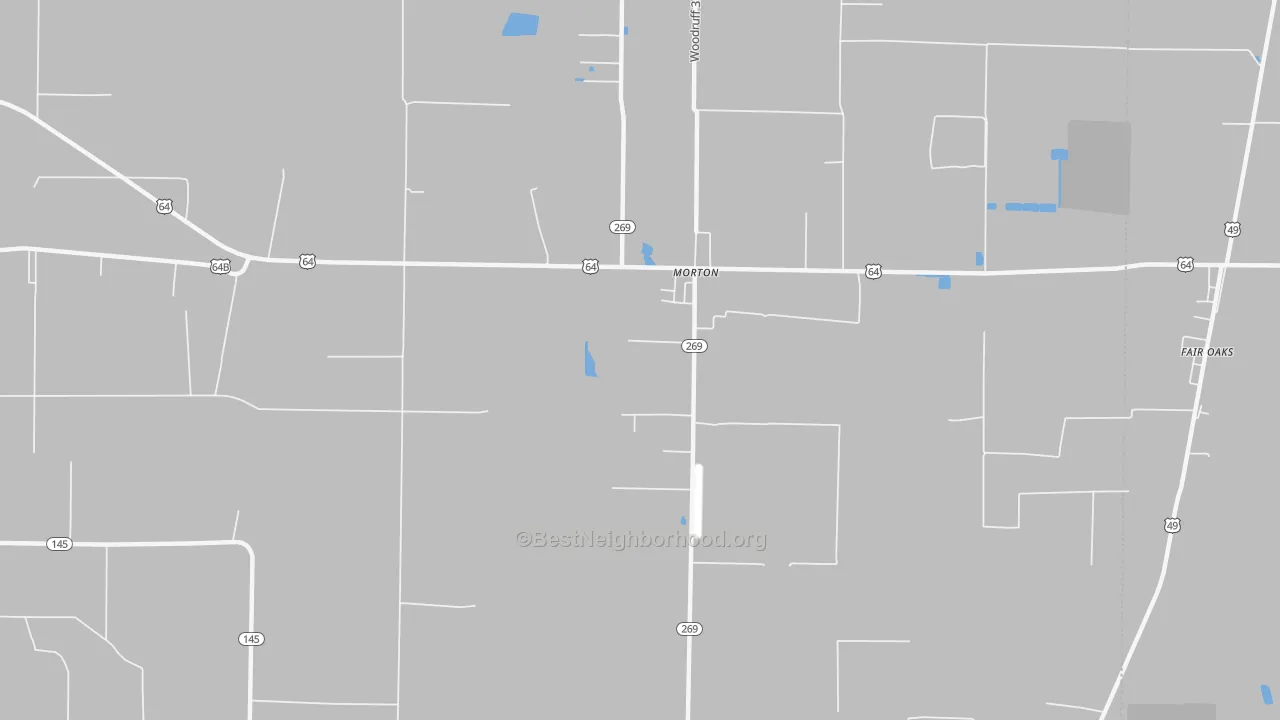 Bike Grade map of Morton, AR