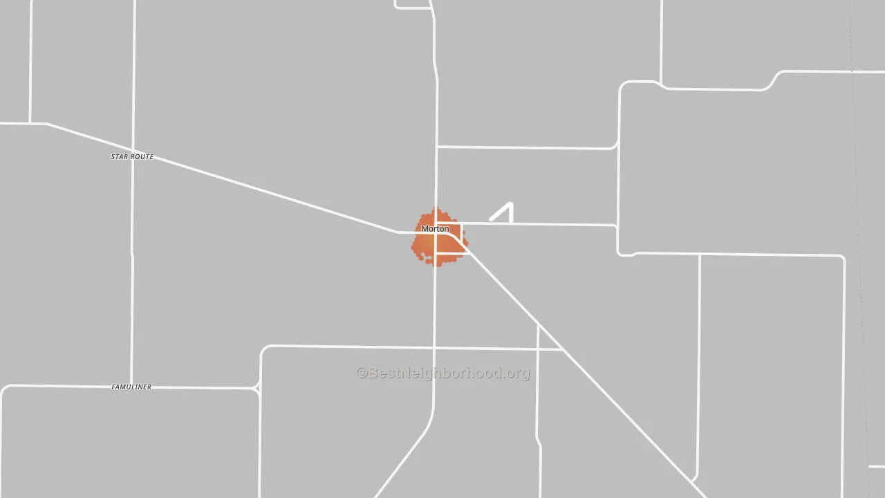 Bike Grade map of Morton, TX