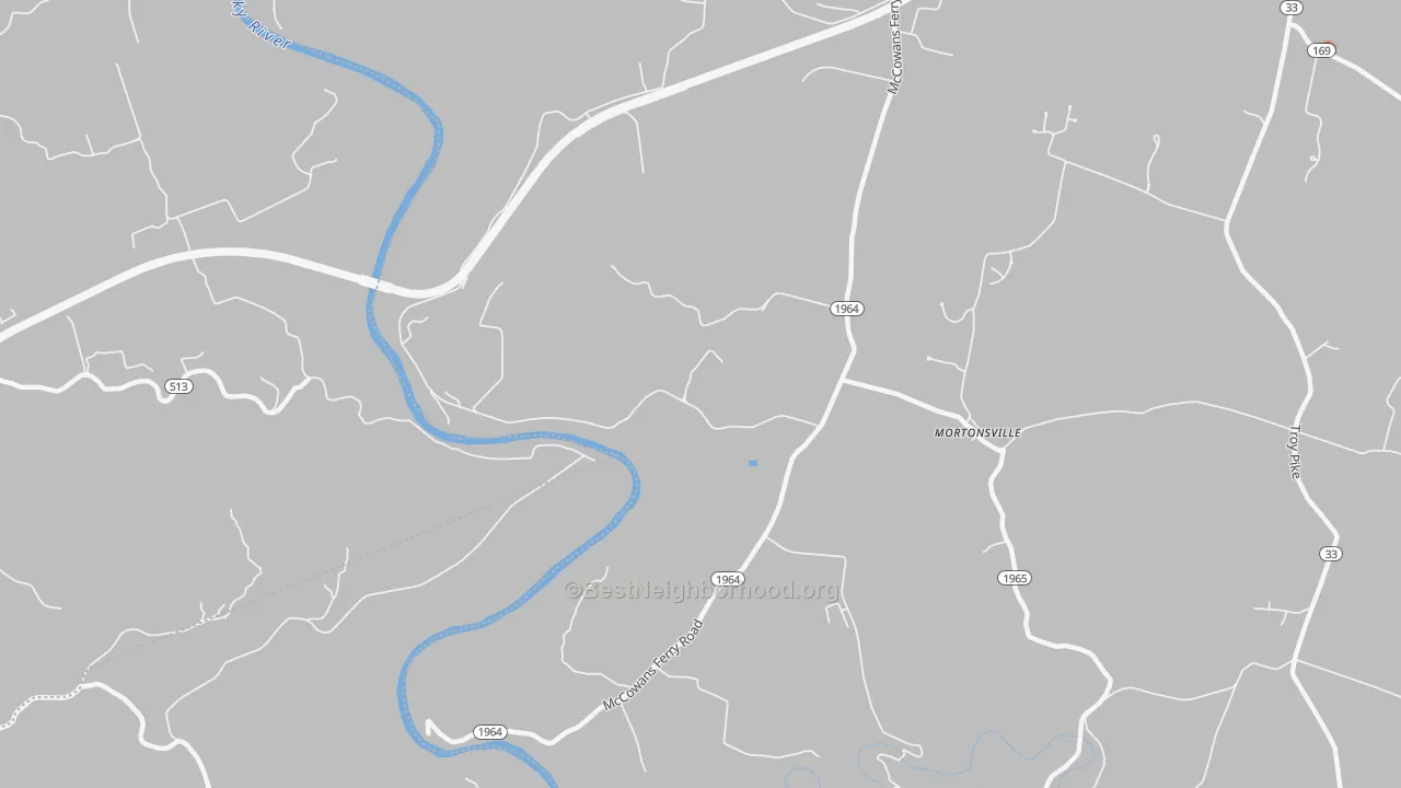 Bike Grade map of Mortonsville, KY