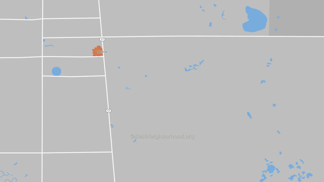 Bike Grade map of Mosca, CO