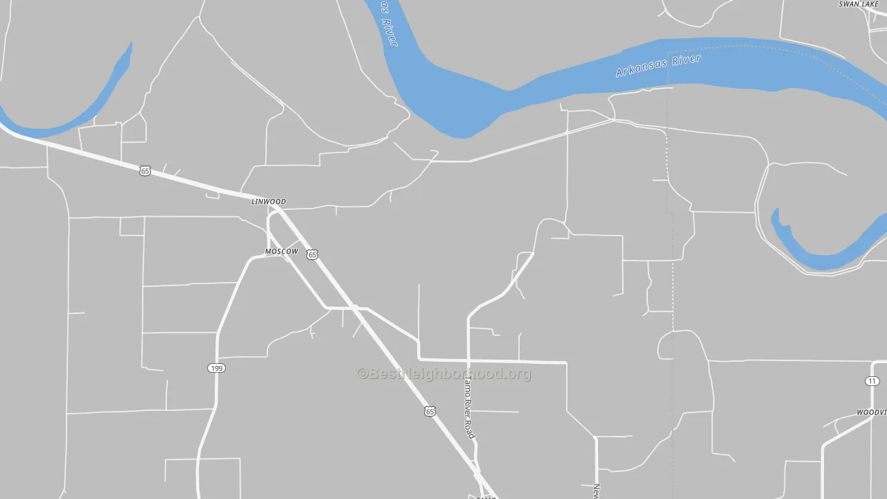 Bike Grade map of Moscow, AR