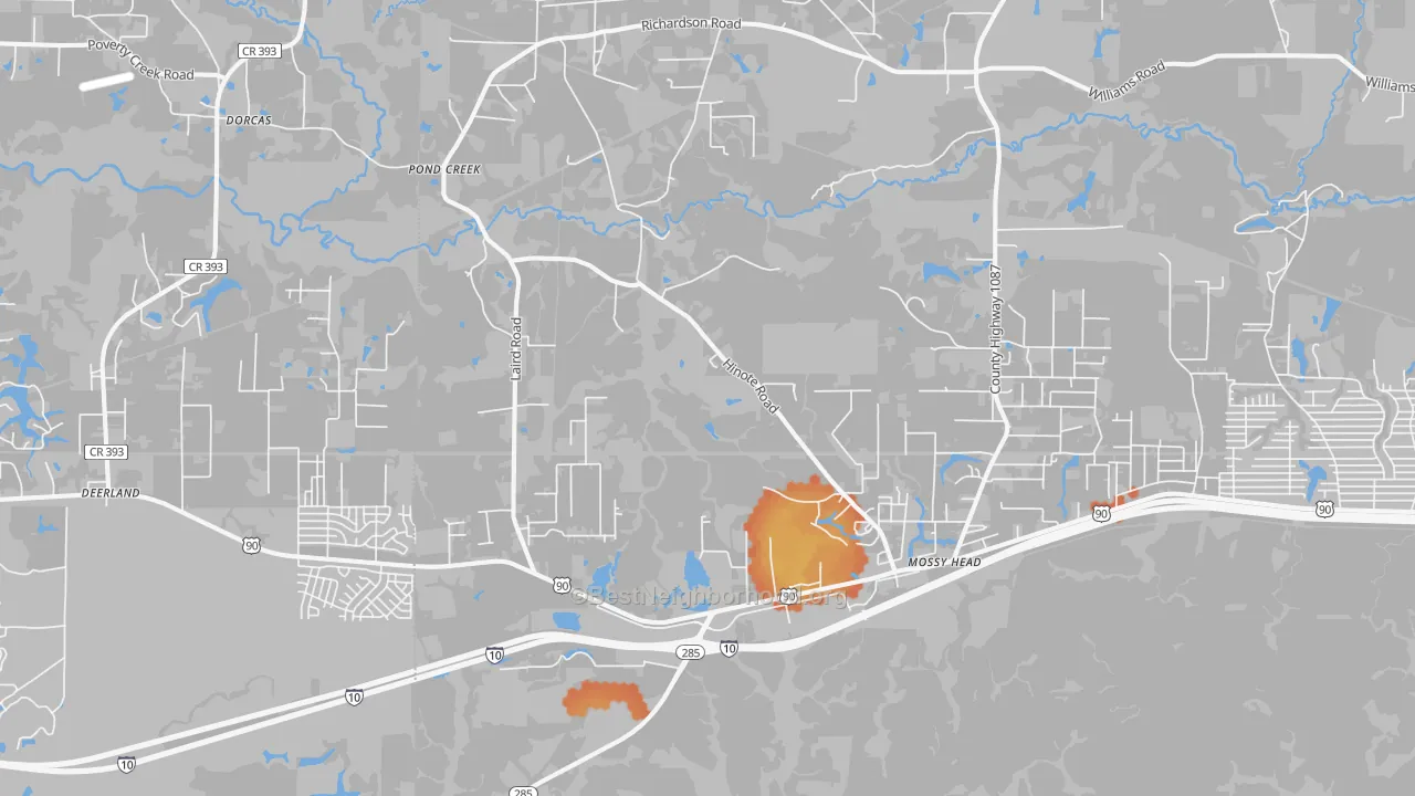 Bike Grade map of Mossy Head, FL