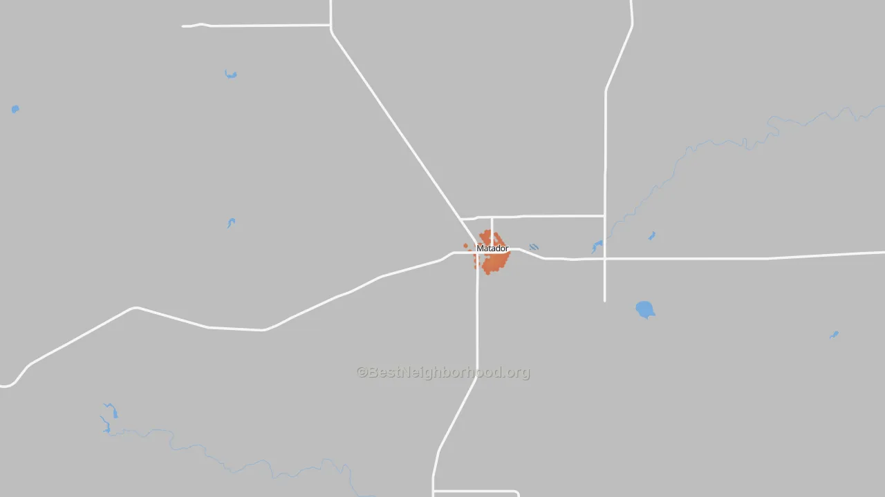 Bike Grade map of Motley County, TX