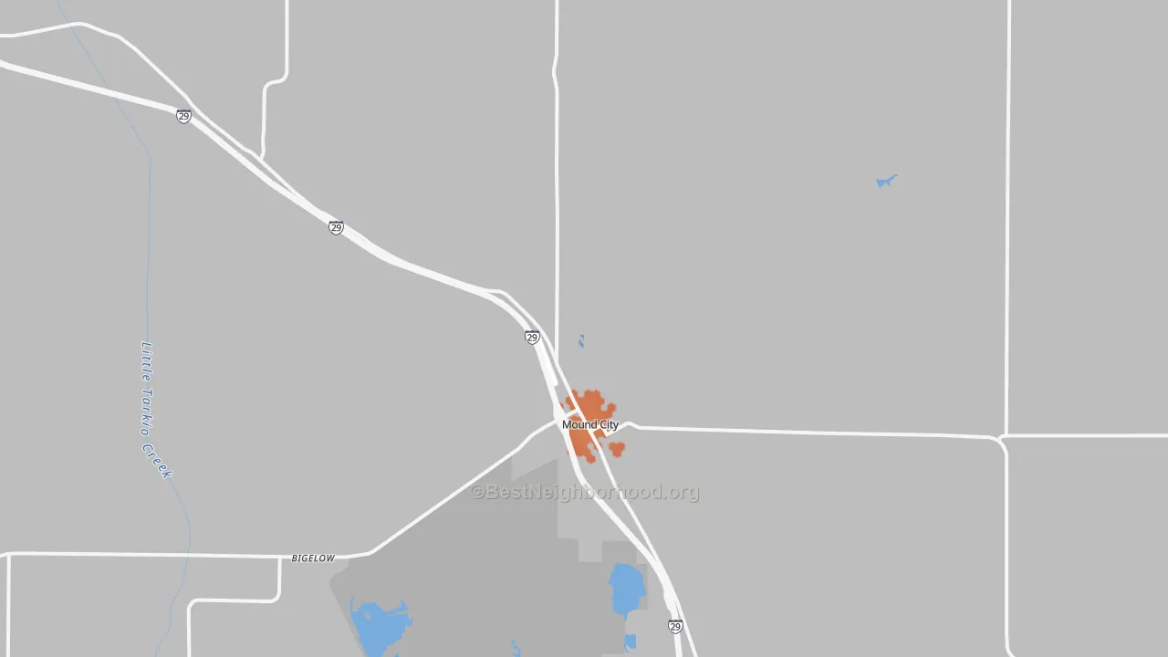 Bike Grade map of Mound City, MO