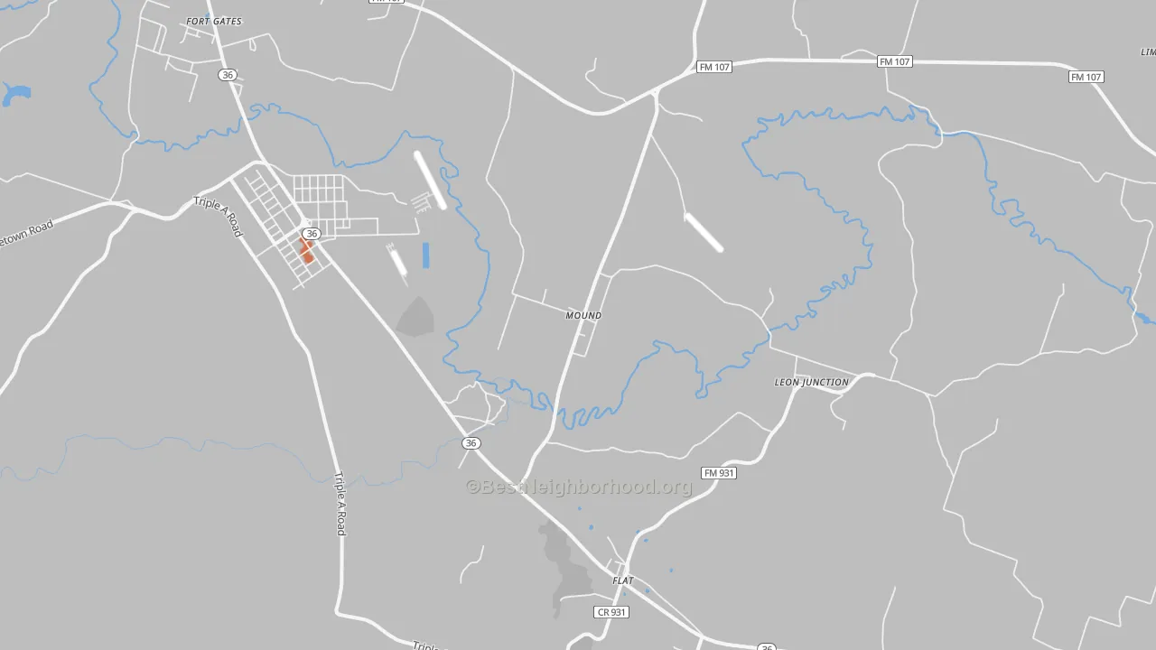 Bike Grade map of Mound, TX
