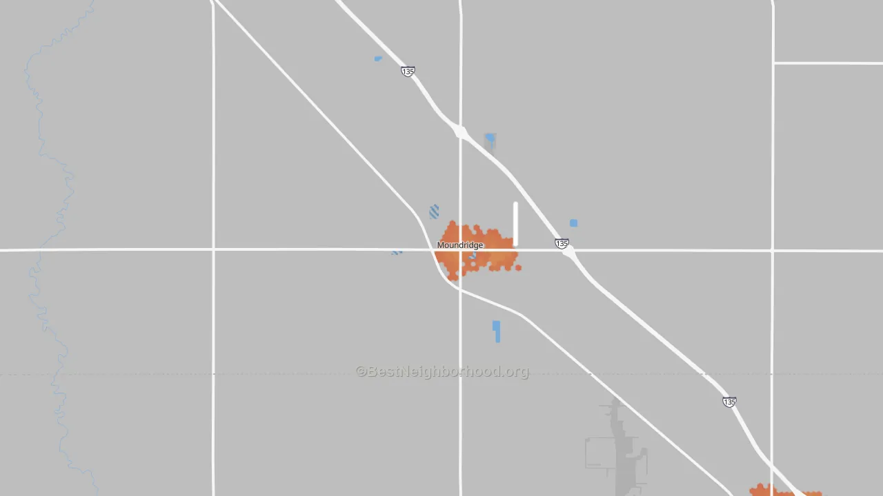 Bike Grade map of Moundridge, KS