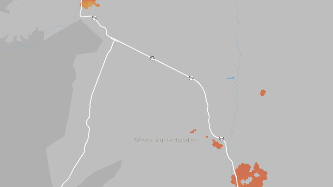 Bike Grade map of Mount Carmel Junction, UT