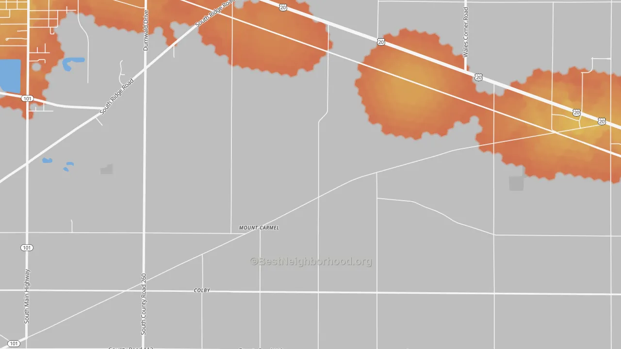 Bike Grade map of Mount Carmel, OH