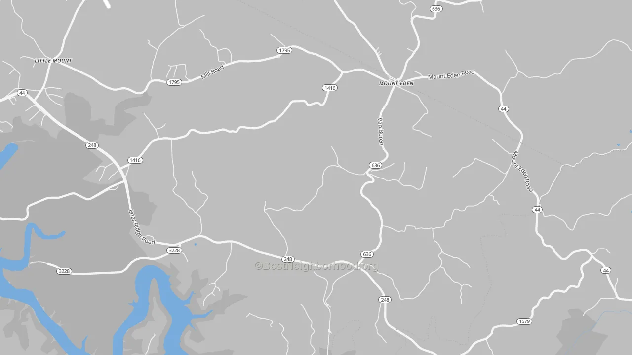 Bike Grade map of Mount Eden, KY