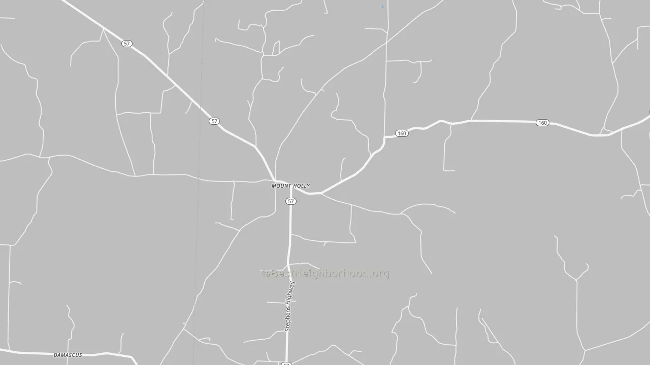 Bike Grade map of Mount Holly, AR